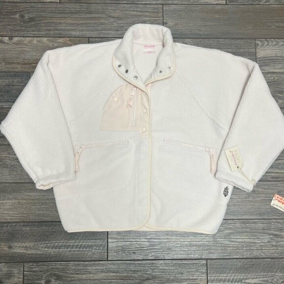 NWT $178 Free People X Hatch Maternity Jacket Medium Hit The Slopes Fleece - Picture 4 of 16